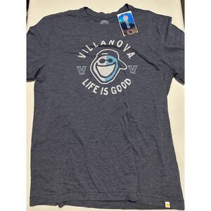 Life Is Good men's Villanova t shirt size medium Navy SKU 1